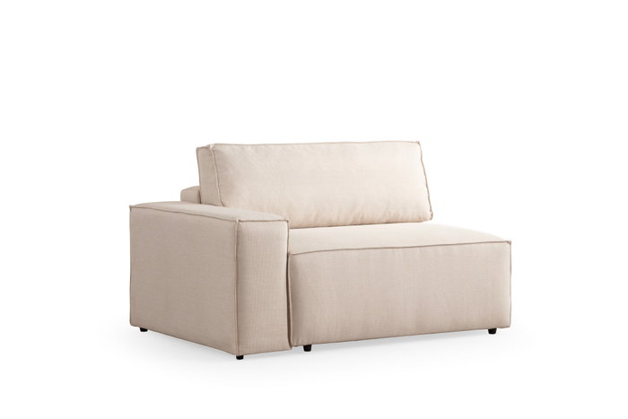 Atelier Del Sofa Sofá-Cama Esquinero Ecru 260cm Ancho x 170cm Profundidad, convertible en cama 206cm x 145cm